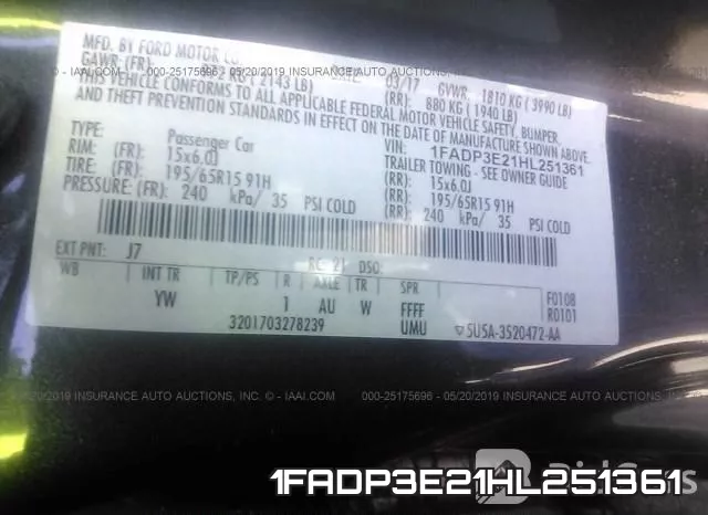 1FADP3E21HL251361 фото 10