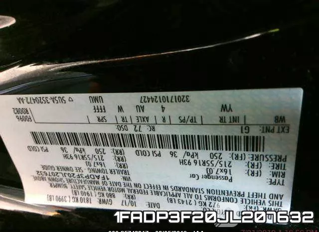 1FADP3F20JL207632 фото 10