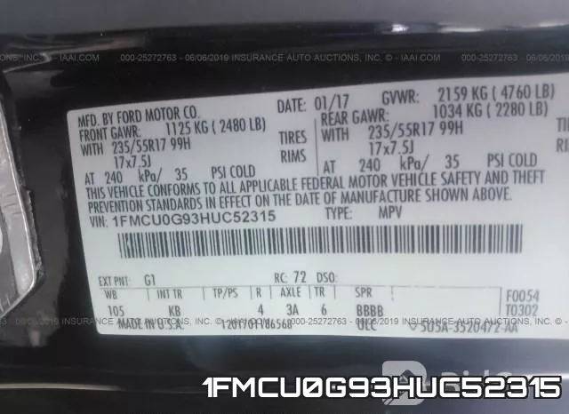 1FMCU0G93HUC52315 фото 10