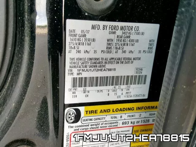 1FMJU1JT2HEA78815 фото 2
