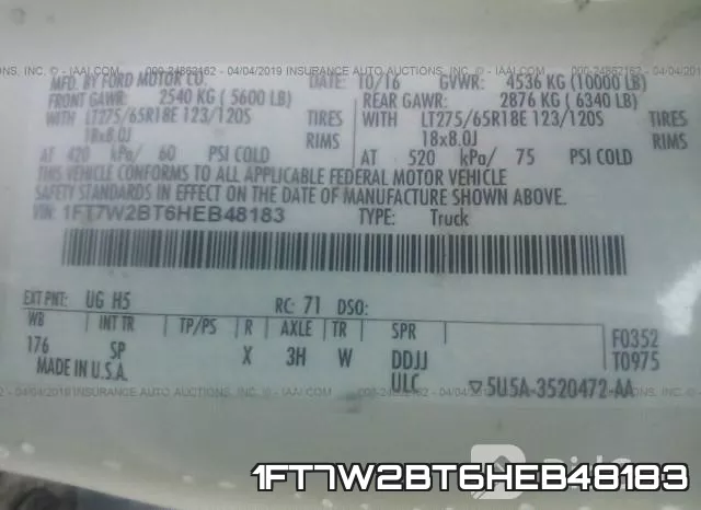 1FT7W2BT6HEB48183 фото 10