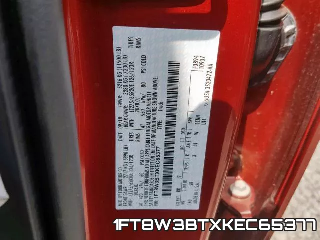 1FT8W3BTXKEC65377 фото 2