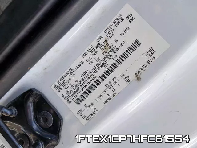 1FTEX1CP7HFC61554 фото 2