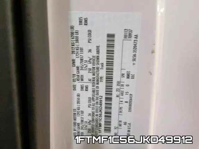 1FTMF1C56JKD49912 фото 2