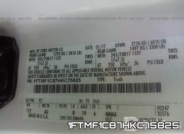 1FTMF1C87HKC75825 фото 10