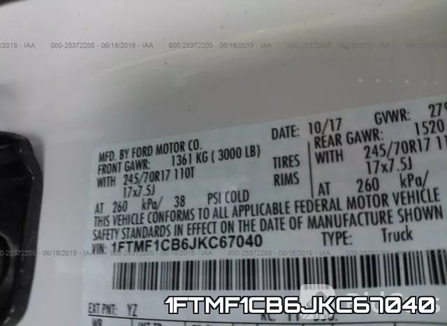 1FTMF1CB6JKC67040 фото 10