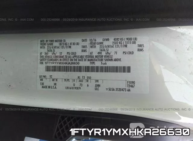 1FTYR1YMXHKA26630 фото 10
