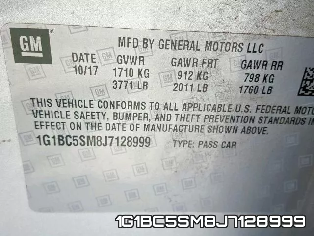 1G1BC5SM8J7128999 фото 2