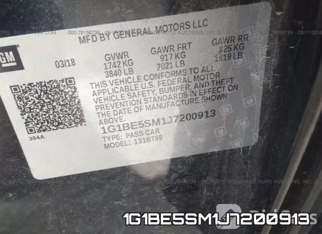 1G1BE5SM1J7200913 фото 10
