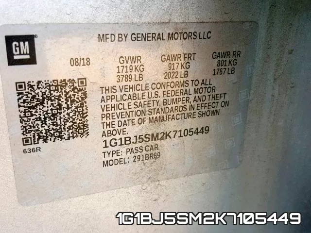 1G1BJ5SM2K7105449 фото 2