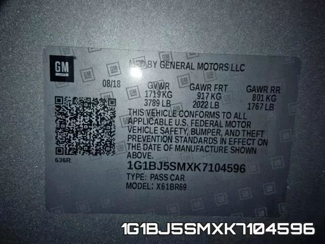 1G1BJ5SMXK7104596 фото 2