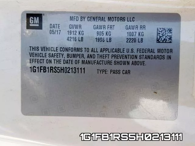1G1FB1RS5H0213111 фото 2