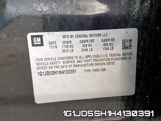 1G1JD5SH1H4130391 фото 2