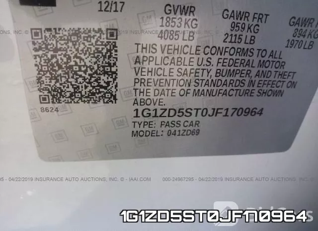 1G1ZD5ST0JF170964 фото 10