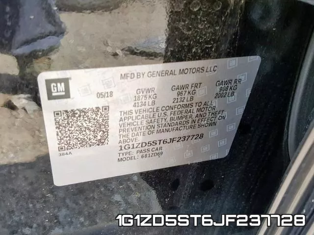 1G1ZD5ST6JF237728 фото 2