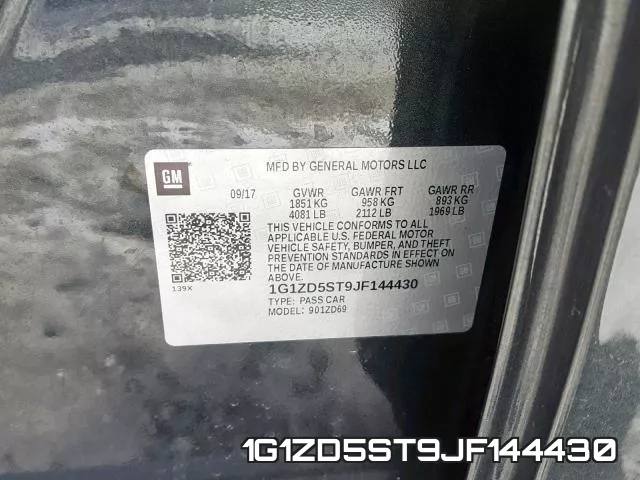 1G1ZD5ST9JF144430 фото 2