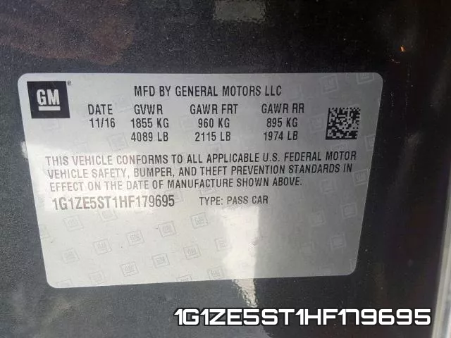 1G1ZE5ST1HF179695 фото 2