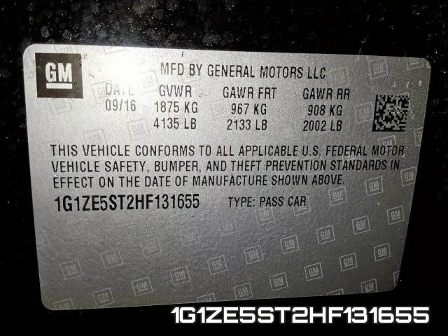 1G1ZE5ST2HF131655 фото 2