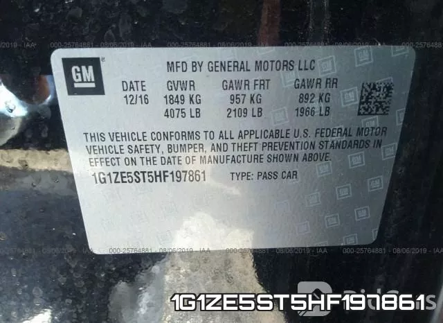 1G1ZE5ST5HF197861 фото 10