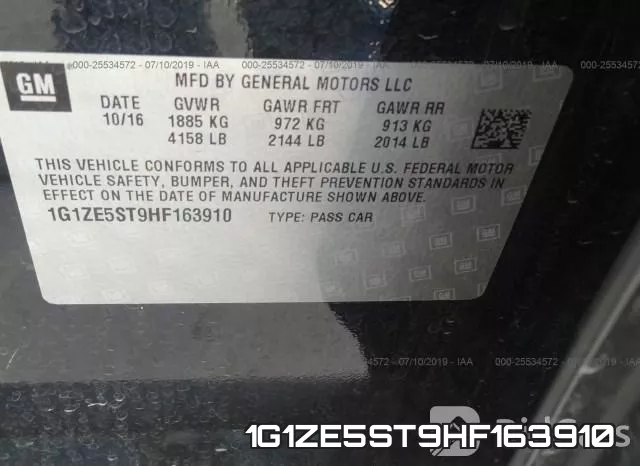 1G1ZE5ST9HF163910 фото 10