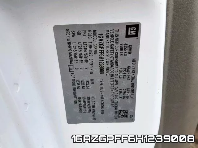 1GAZGPFF6H1239008 фото 2