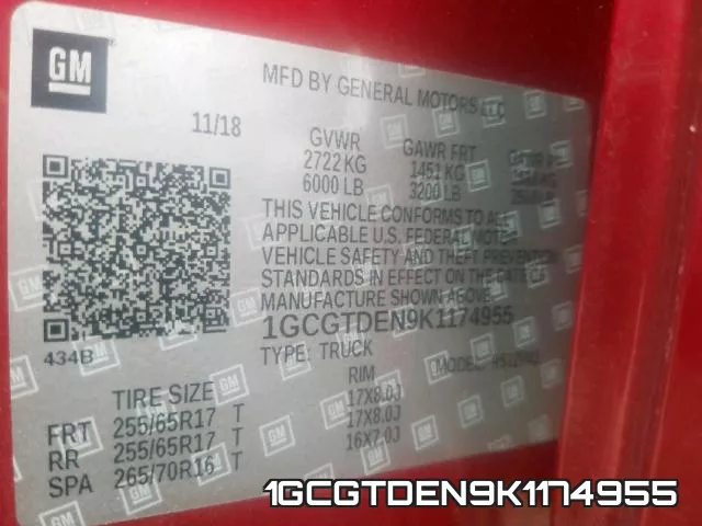 1GCGTDEN9K1174955 фото 2