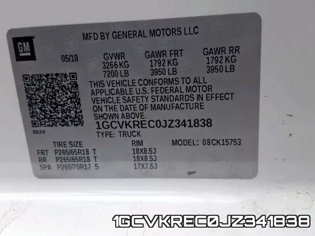 1GCVKREC0JZ341838 фото 2