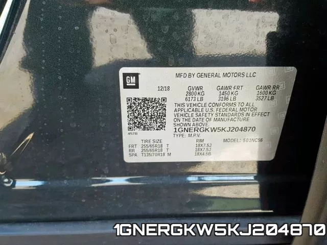 1GNERGKW5KJ204870 фото 2