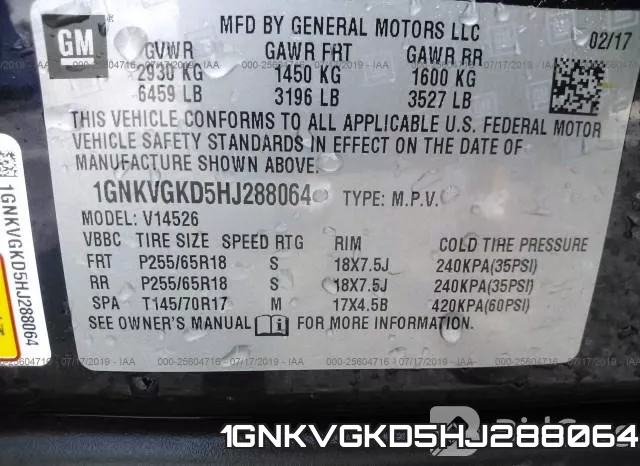 1GNKVGKD5HJ288064 фото 10