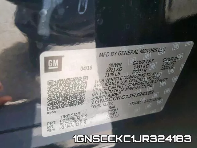 1GNSCCKC1JR324183 фото 2