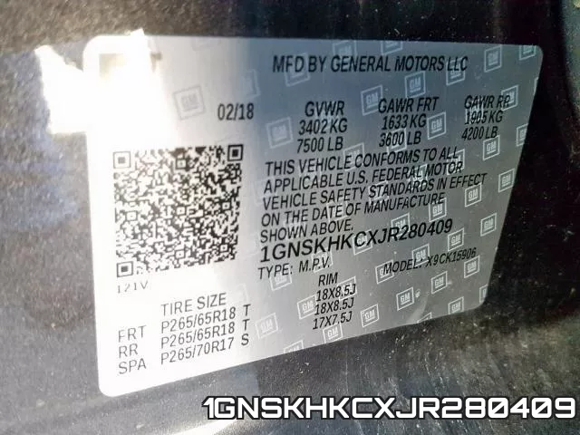 1GNSKHKCXJR280409 фото 2