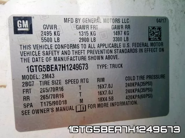 1GTG5BEA7H1249673 фото 2