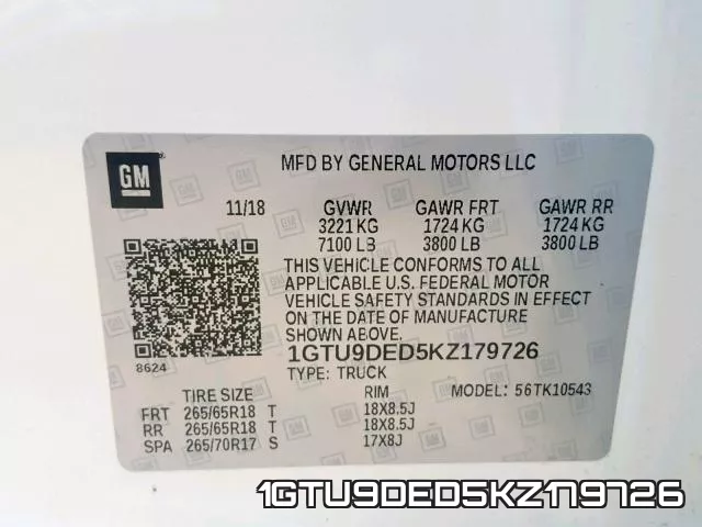 1GTU9DED5KZ179726 фото 2
