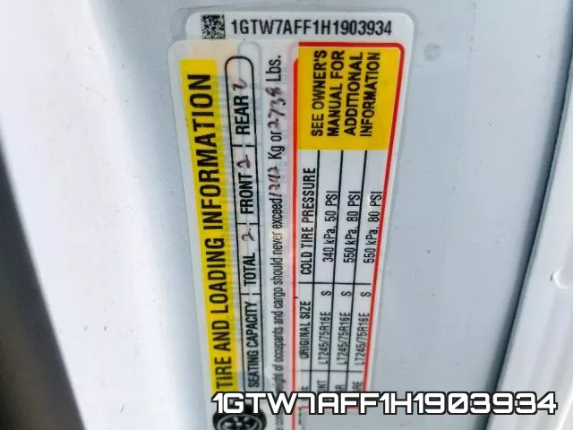1GTW7AFF1H1903934 фото 2