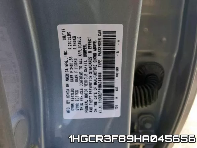 1HGCR3F89HA045656 фото 2