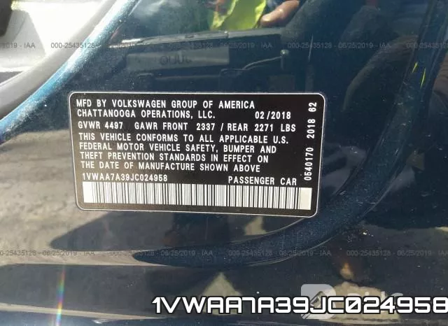 1VWAA7A39JC024958 фото 10