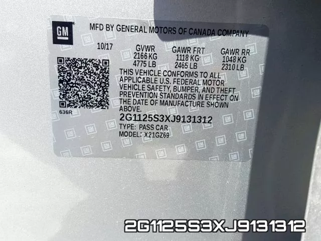 2G1125S3XJ9131312 фото 2