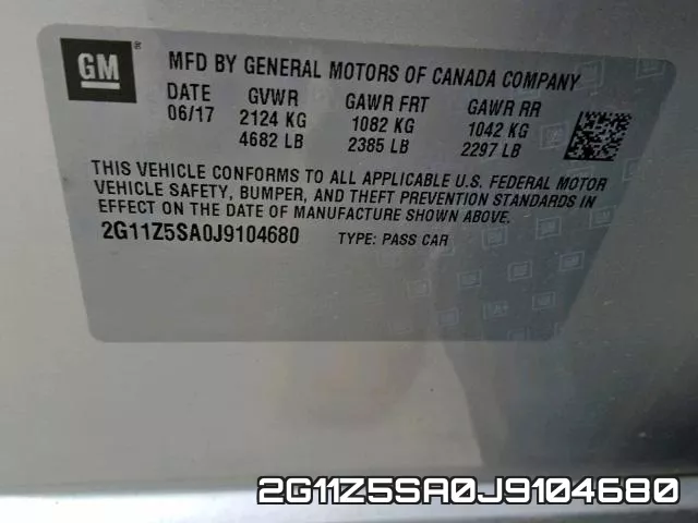 2G11Z5SA0J9104680 фото 2