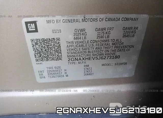 2GNAXHEV5J6273180 фото 10
