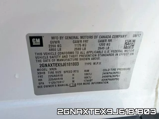 2GNAXTEX9J6181803 фото 2