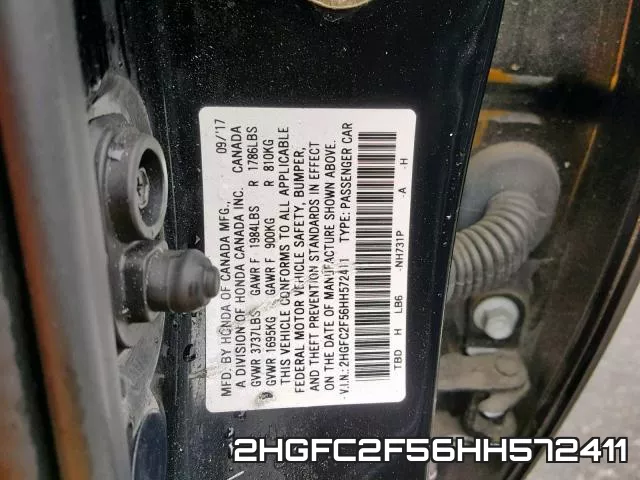 2HGFC2F56HH572411 фото 2