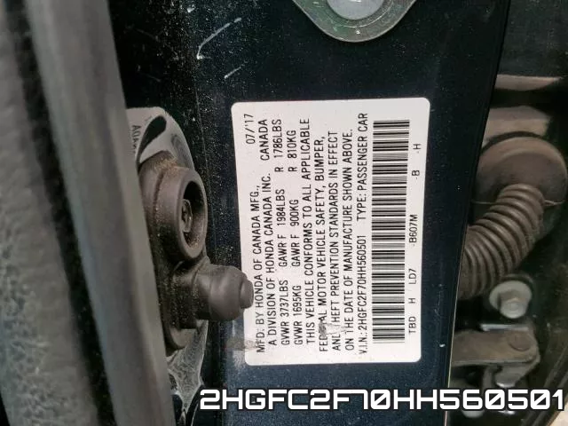 2HGFC2F70HH560501 фото 2