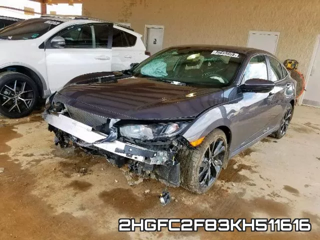 2HGFC2F83KH511616 фото 3