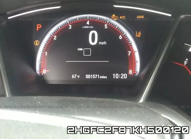 2HGFC2F87KH500120 фото 8
