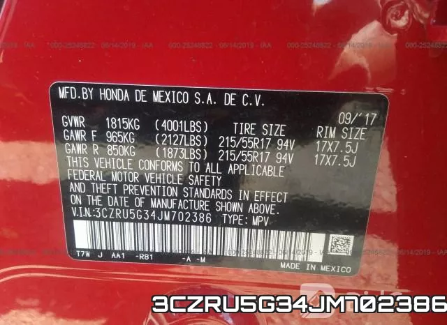 3CZRU5G34JM702386 фото 10