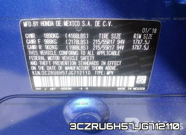 3CZRU6H57JG712110 фото 10