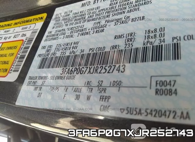 3FA6P0G7XJR252743 фото 10