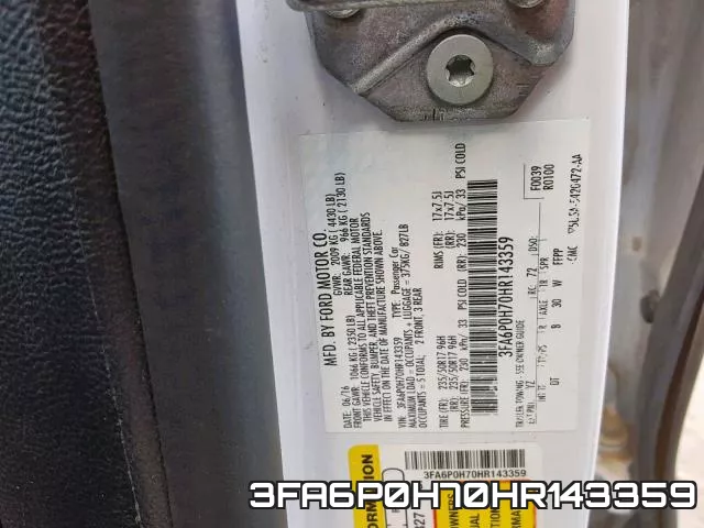 3FA6P0H70HR143359 фото 2