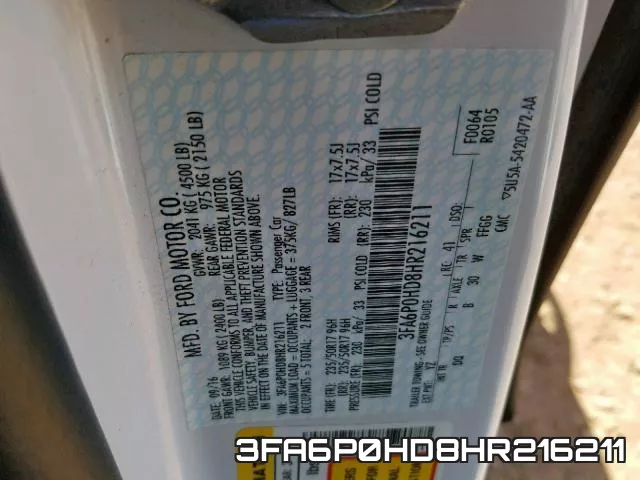 3FA6P0HD8HR216211 фото 2