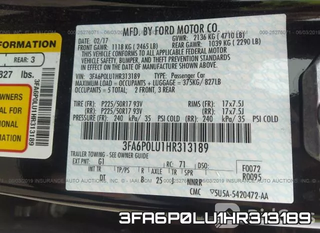3FA6P0LU1HR313189 фото 10